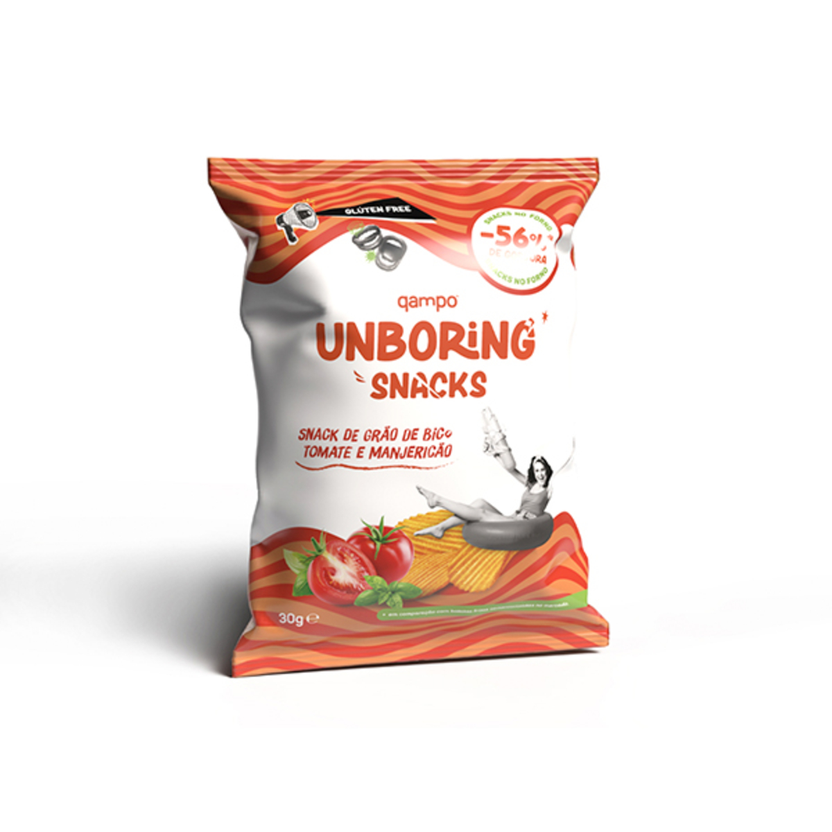 Unboring Snacks Tomate e Manjericão 30gr Unboring Snacks Tomate e Manjericão 30gr