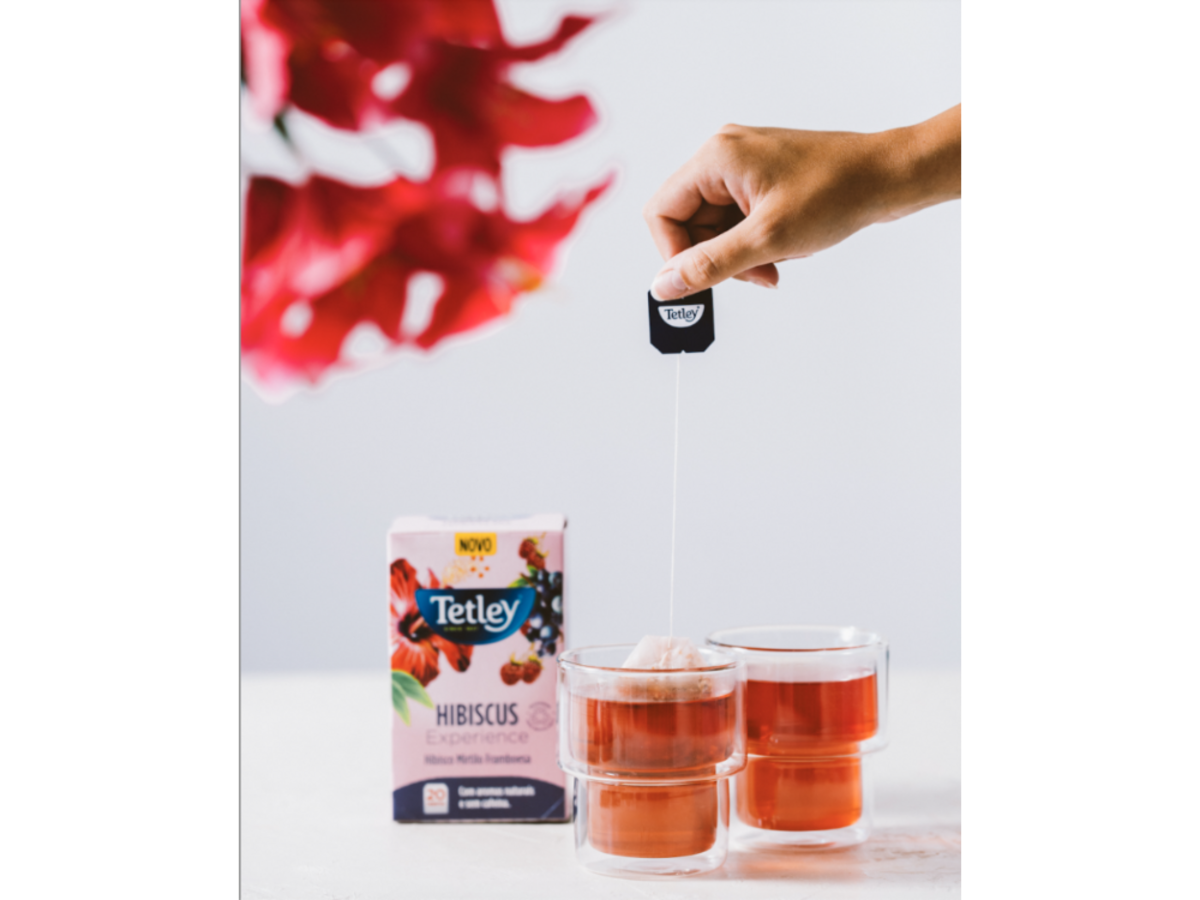 Hibiscus-mirtilo-framboesa Tetley Hibiscus- Infusão de Hibisco Mirtilo Framboesa