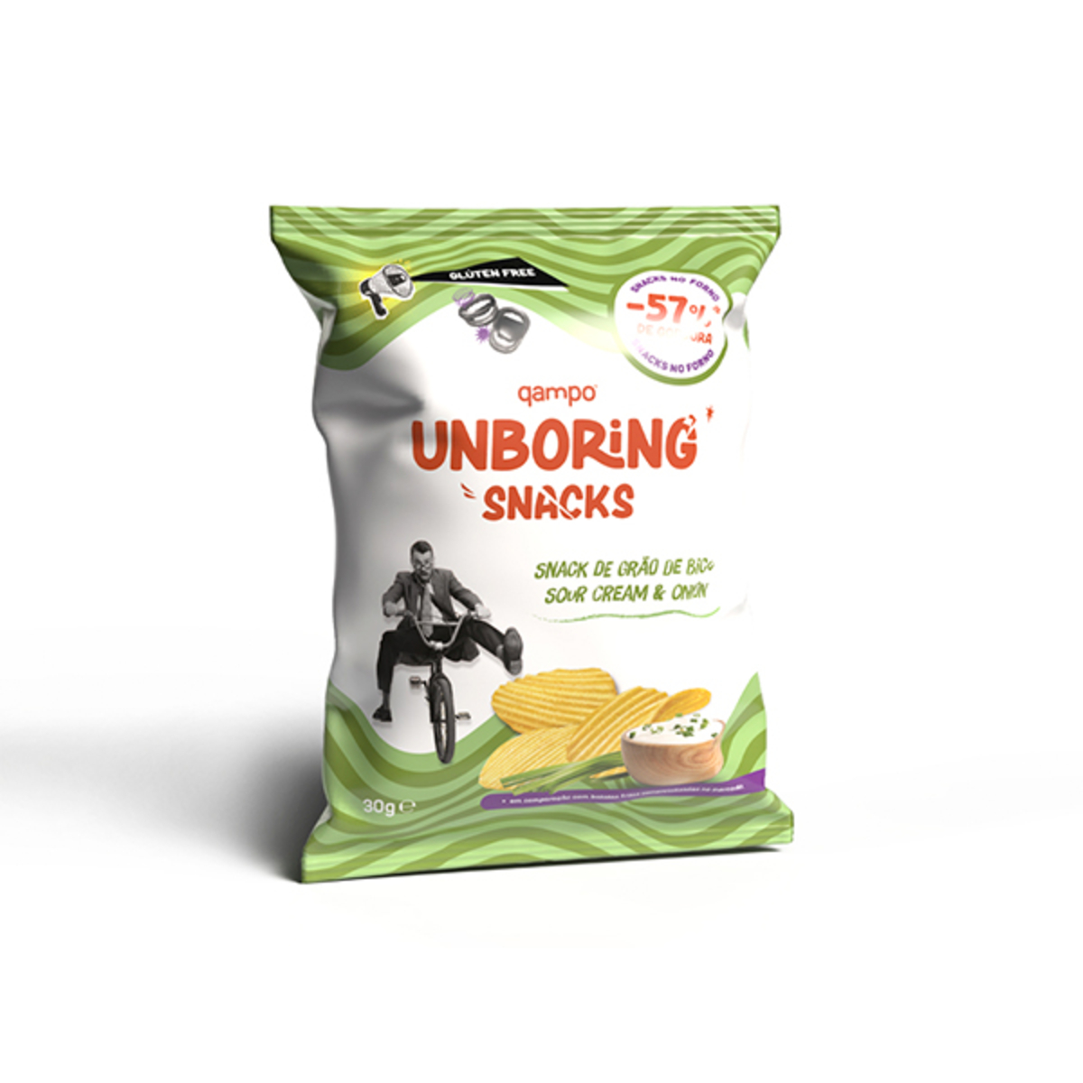 Unboring Snacks Sour Cream & Onion 30gr Unboring Snacks Sour Cream & Onion 30gr