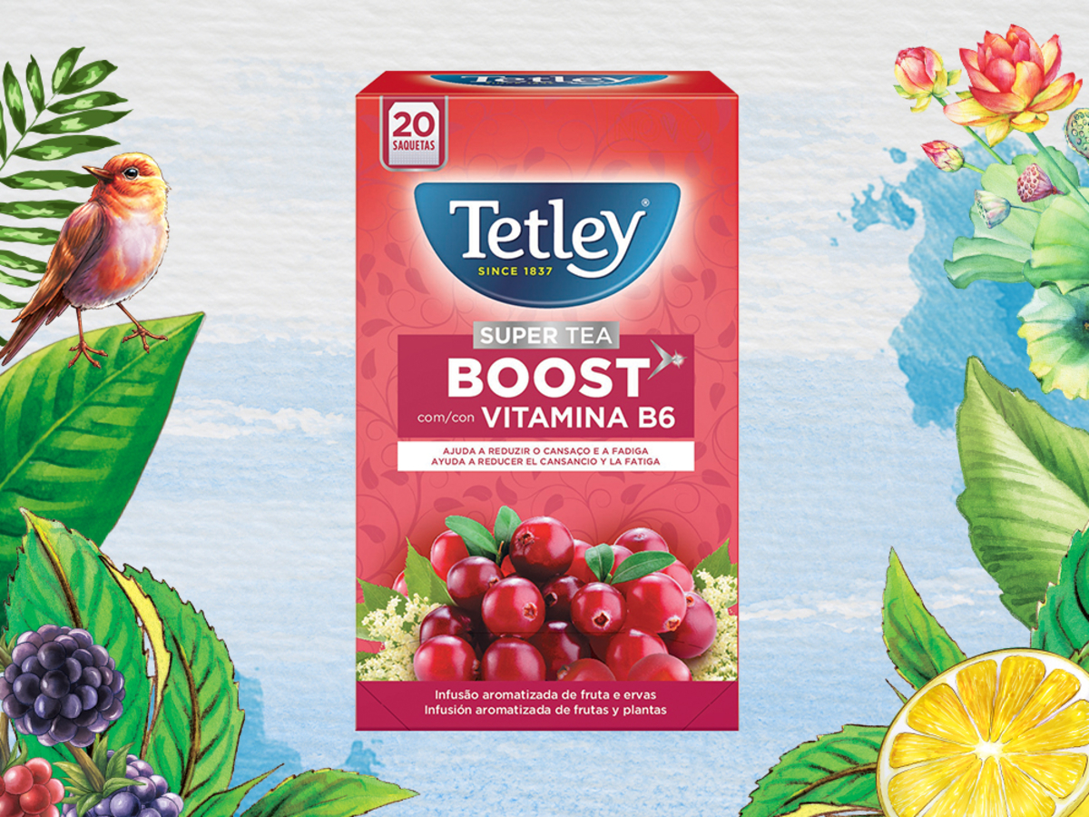 Infusão Tetley Super Tea Boost 20 saq. Infusão Tetley Super Tea Boost 20 saq.