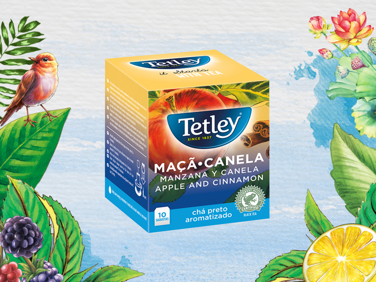 Chá Tetley Preto Maçã Canela 10 Saq. Chá Tetley Preto Maçã Canela 10 Saq.
